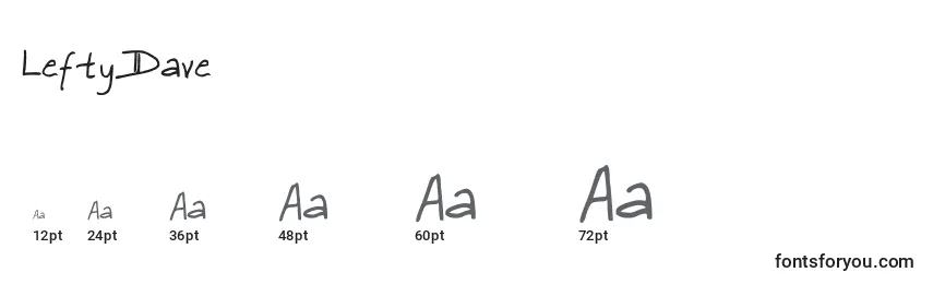 LeftyDave Font Sizes