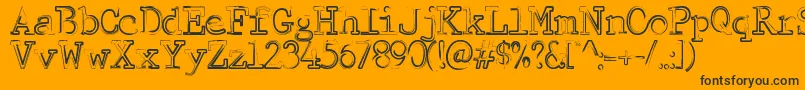 MistyMorning Font – Black Fonts on Orange Background