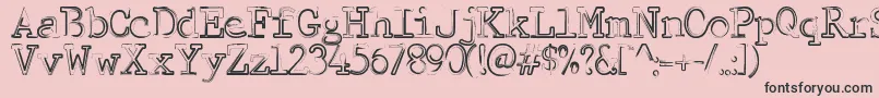 MistyMorning Font – Black Fonts on Pink Background