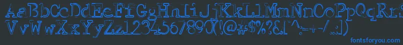 MistyMorning Font – Blue Fonts on Black Background