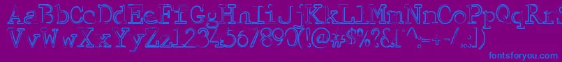 MistyMorning Font – Blue Fonts on Purple Background