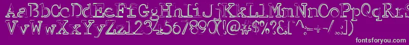 MistyMorning Font – Green Fonts on Purple Background