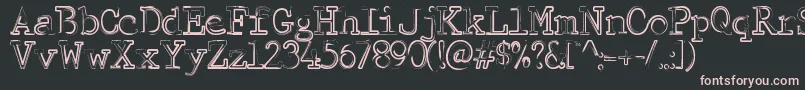 MistyMorning Font – Pink Fonts on Black Background