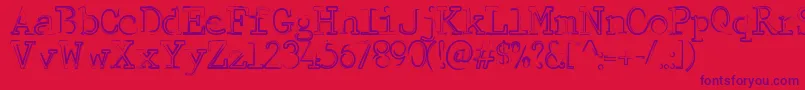 MistyMorning Font – Purple Fonts on Red Background