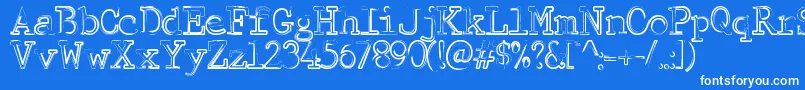 MistyMorning Font – White Fonts on Blue Background