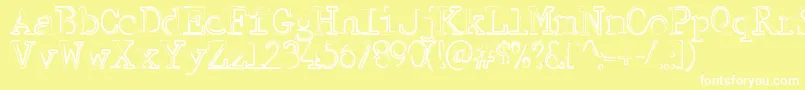 MistyMorning Font – White Fonts on Yellow Background