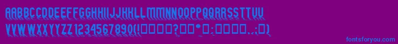 GmExpShadow Font – Blue Fonts on Purple Background