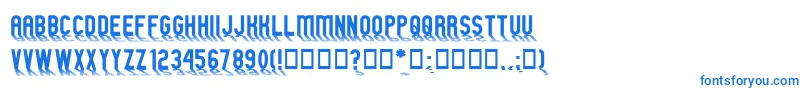 GmExpShadow Font – Blue Fonts on White Background