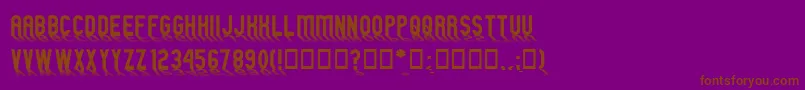 GmExpShadow Font – Brown Fonts on Purple Background