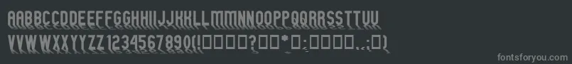 GmExpShadow-Schriftart – Graue Schriften auf schwarzem Hintergrund