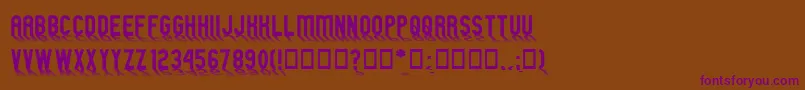 GmExpShadow Font – Purple Fonts on Brown Background