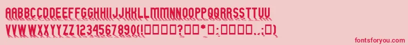 GmExpShadow-Schriftart – Rote Schriften auf rosa Hintergrund