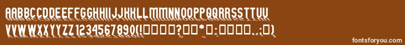 GmExpShadow Font – White Fonts on Brown Background