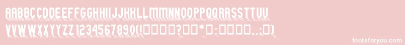 GmExpShadow-Schriftart – Weiße Schriften auf rosa Hintergrund