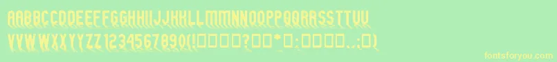 GmExpShadow Font – Yellow Fonts on Green Background