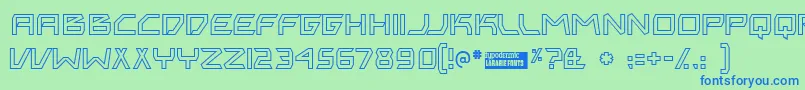 Bitingou Font – Blue Fonts on Green Background