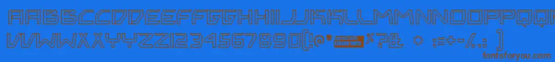 Bitingou Font – Brown Fonts on Blue Background