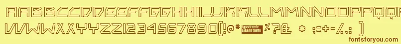 Bitingou Font – Brown Fonts on Yellow Background