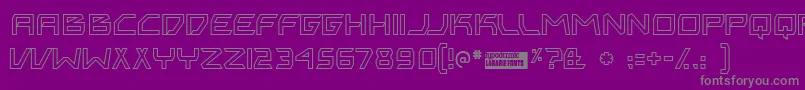 フォントBitingou – 紫の背景に灰色の文字