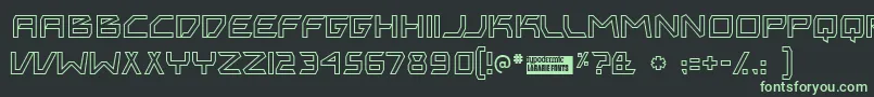 フォントBitingou – 黒い背景に緑の文字