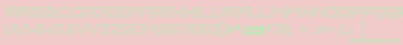 Bitingou Font – Green Fonts on Pink Background