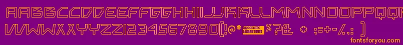 Bitingou Font – Orange Fonts on Purple Background