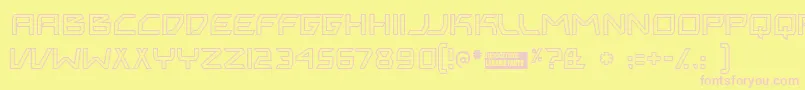 Bitingou Font – Pink Fonts on Yellow Background