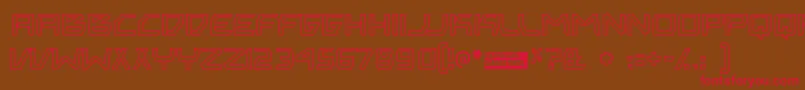 Bitingou Font – Red Fonts on Brown Background