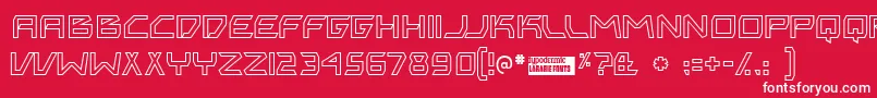 フォントBitingou – 赤い背景に白い文字