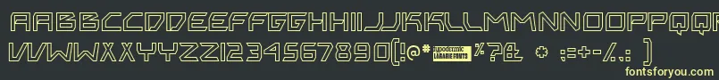 Bitingou Font – Yellow Fonts on Black Background