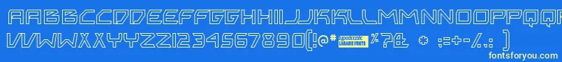 Bitingou Font – Yellow Fonts on Blue Background