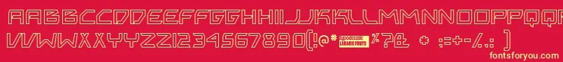 Bitingou Font – Yellow Fonts on Red Background