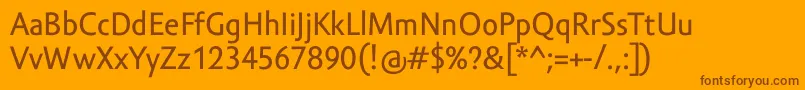 Подробнее о шрифте AmorSansTextPro Шрифт AmorSansTextPro – коричневые шрифты на оранжевом фоне