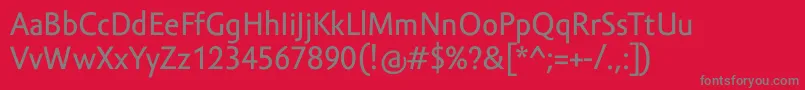 AmorSansTextPro Font – Gray Fonts on Red Background