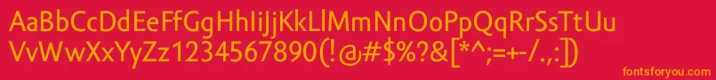 AmorSansTextPro Font – Orange Fonts on Red Background