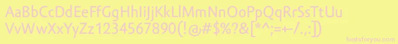 AmorSansTextPro Font – Pink Fonts on Yellow Background