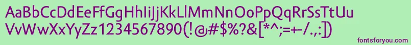 AmorSansTextPro Font – Purple Fonts on Green Background
