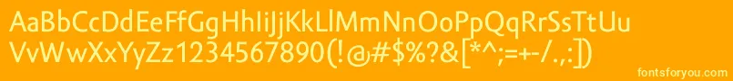 AmorSansTextPro Font – Yellow Fonts on Orange Background