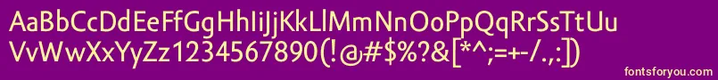 AmorSansTextPro Font – Yellow Fonts on Purple Background