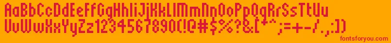 Silkwonder Font – Red Fonts on Orange Background