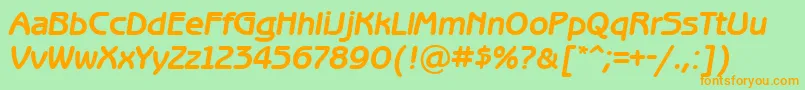 Bng66C Font – Orange Fonts on Green Background