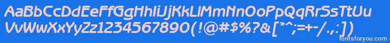 Bng66C Font – Pink Fonts on Blue Background