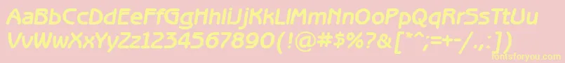 Bng66C Font – Yellow Fonts on Pink Background