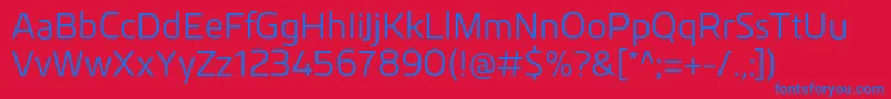 KuroRegular Font – Blue Fonts on Red Background