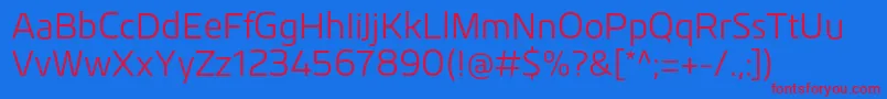 KuroRegular Font – Red Fonts on Blue Background