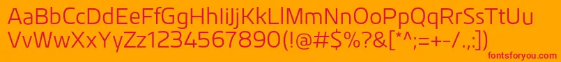 KuroRegular Font – Red Fonts on Orange Background