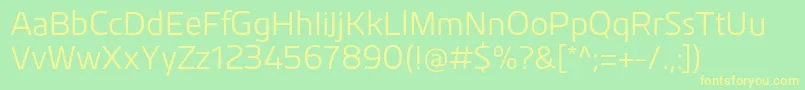 KuroRegular Font – Yellow Fonts on Green Background