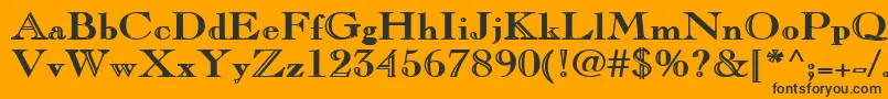 ChopinBold Font – Black Fonts on Orange Background