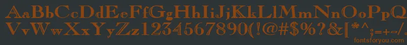 ChopinBold-fontti – ruskeat fontit mustalla taustalla