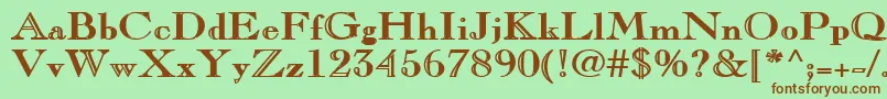 ChopinBold-fontti – ruskeat fontit vihreällä taustalla